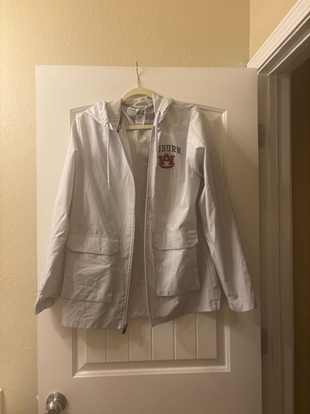 Russell Auburn Athletic Light Gray Lightweight Hooded Jacket